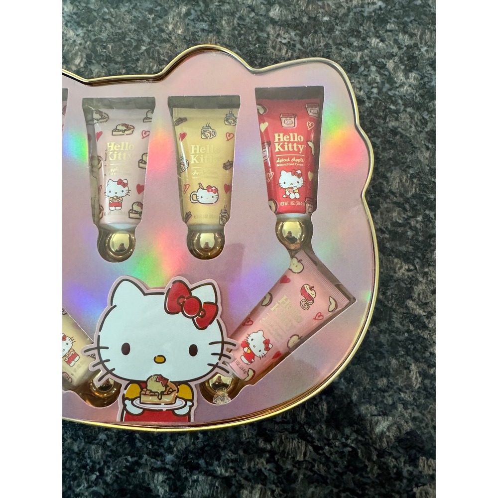 Hello Kitty Apple Collection 6 Scented Hand Creams in Collectible Shaped Tin new - Picture 7 of 11